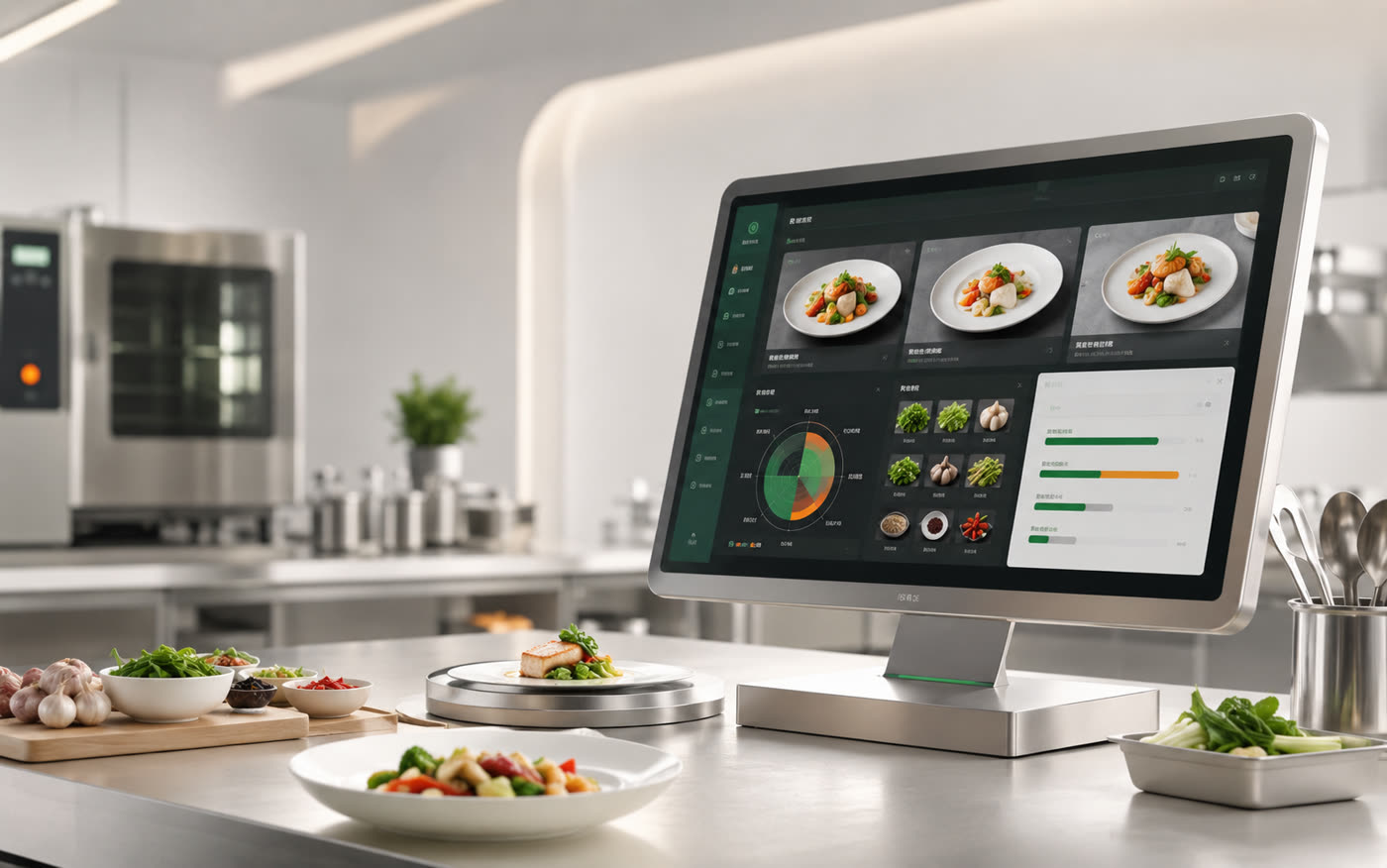 Dish target and flavor profile AI kitchen interface