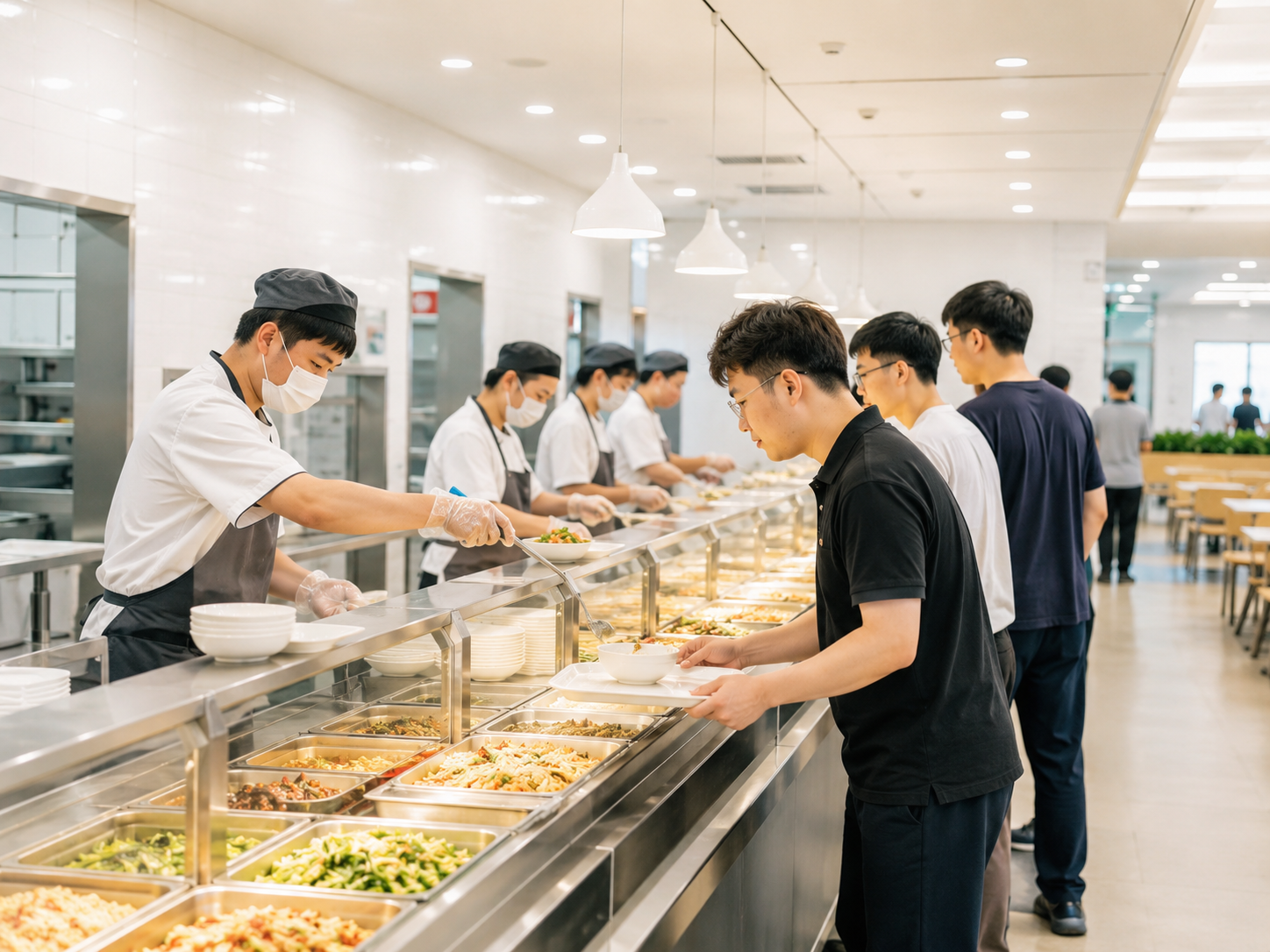 Staff cafeteria serving a varied lunch menu